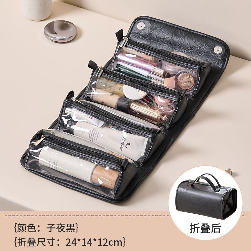 Four-In-One Detachable Mesh Cosmetic Bag, Large-Capacity Portable Storage Bag, Internet Celebrity's Same Style Folding Toiletry Bag