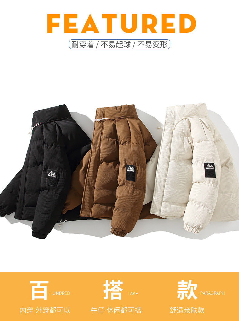 American Street Fashion Brand Graphene Winter Thickened I Charge Daily Casual All-match Cotton Jacket