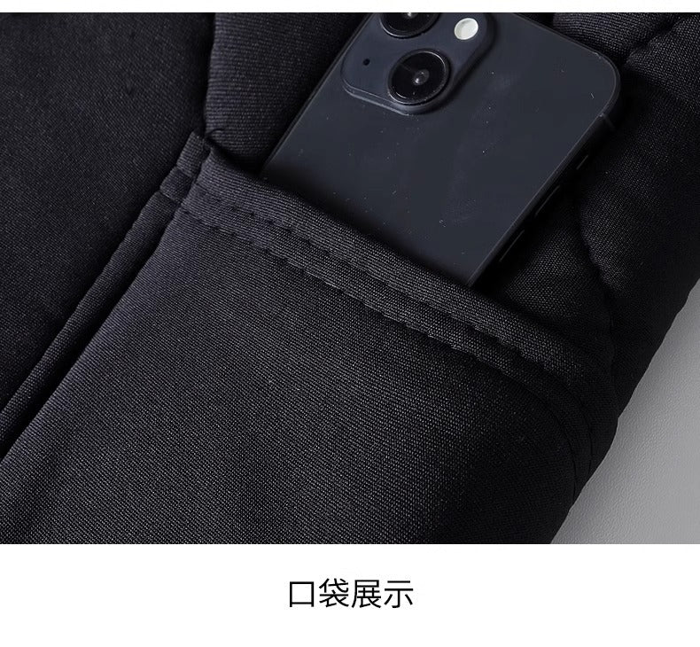 Old People's Cotton-padded Coat fleece-lined Thickened Dad's Cotton-padded Coat Grandpa Lamb Velvet Warm Cotton-padded Coat Home Loose Small Cotton-padded Coat