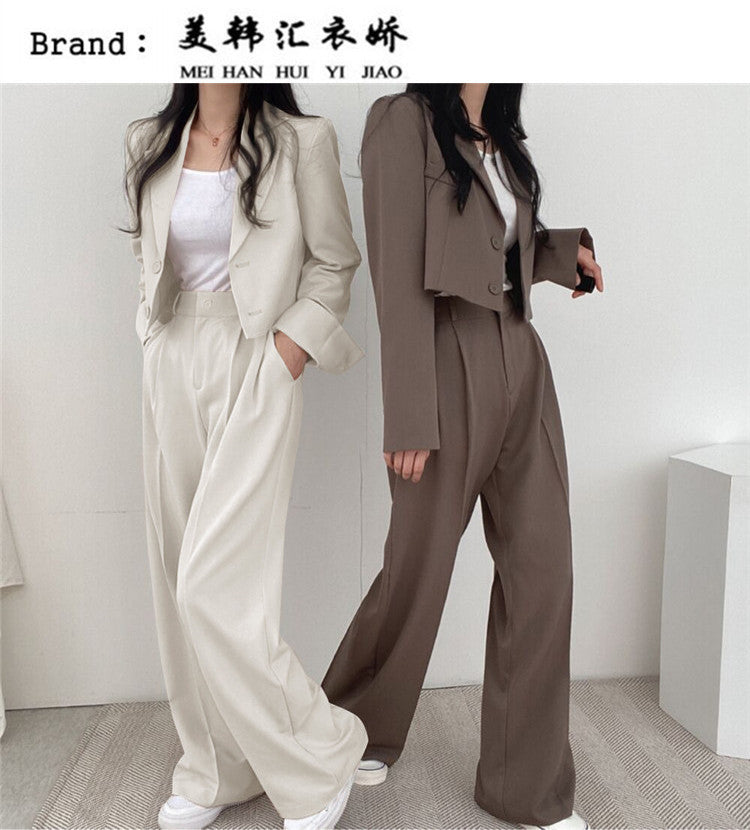 Autumn 2022 New khaki Small Suit Jacket Women's High Sense Small Temperament Commuter Suit suit