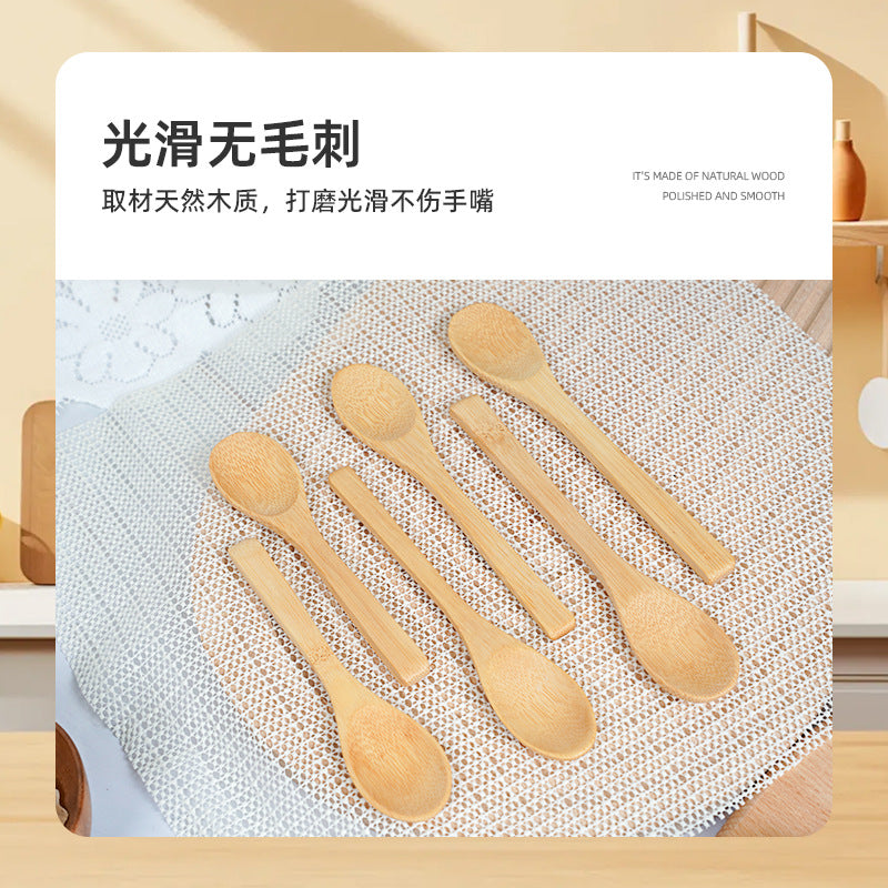 Bamboo Spoon Cross-Border to the Usa, Tea Spoon, Natural Wooden Spoon, Children's Spoon, Coffee Spoon, Honey Spoon, Bamboo Wooden Tableware, Small Spoon, Laser