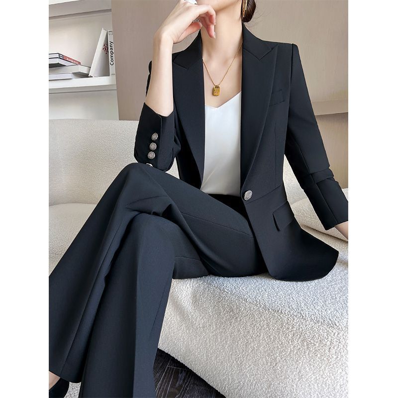 Fashionable Ancora Red Suit Suit Women's 2025 Autumn New Commuting Professional Work Clothes Slim Suit Two-Piece Set