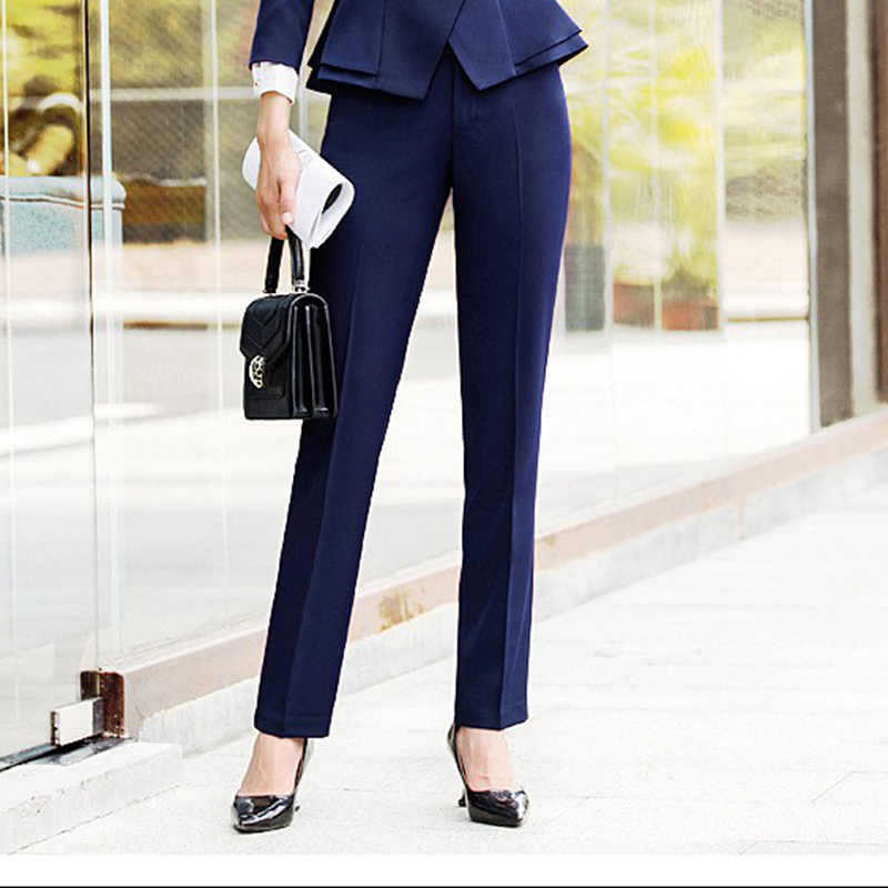 Autumn and Winter Hot-Selling Ol Classic Long-Sleeved Professional Women's Pants Suit Interview Sales Formal Work Suit 1882