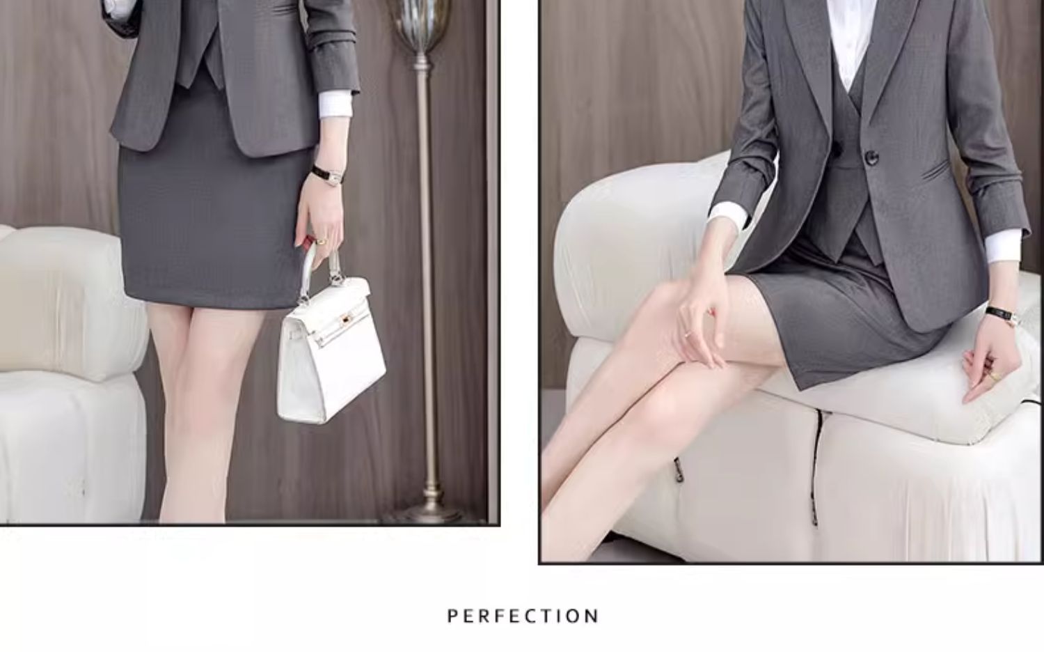 Gray Suit Women's Professional Suit Spring and Autumn Hotel Workwear Elegant Interview Formal Wear Plus Size Workwear