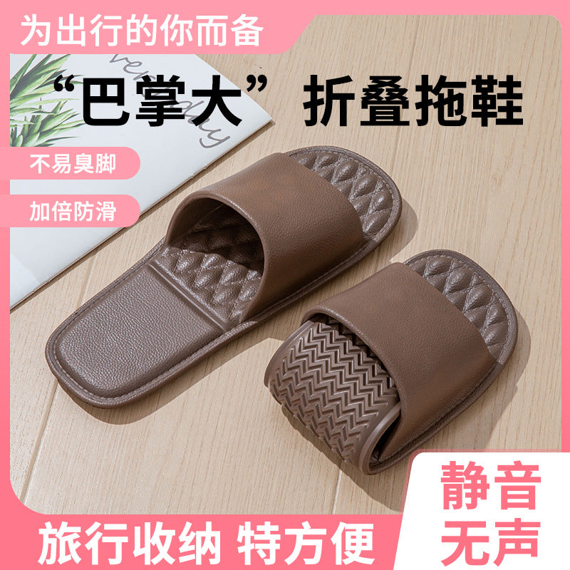 Travel Slippers Women's Foldable Portable Travel Beach Business Travel Disposable Hotel Bathing Anti-Slip Sandals for Men