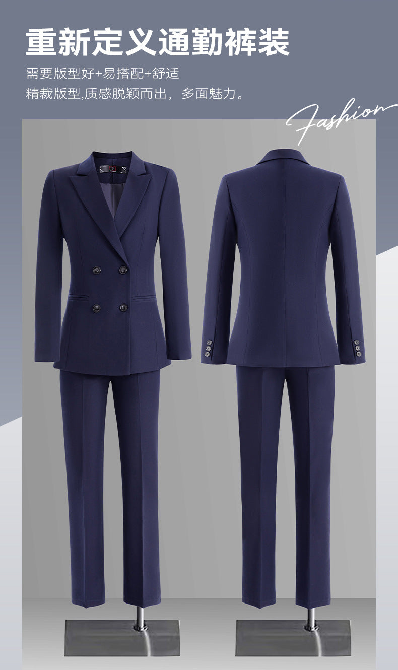 Cross-Border High-End Professional Blazer Suit for Women, Hotel Front Desk Uniform, Jewelry Store Workwear, Spring and Autumn