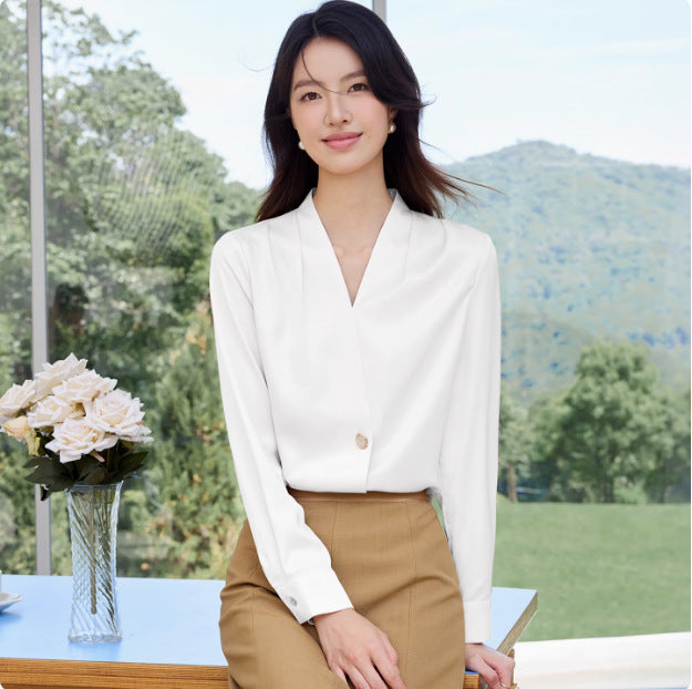 Summer New Style High-End Professional Women's Skirt Suit, Fashionable and Elegant Goddess Style Long-Sleeved Shirt and Skirt Formal Wear Ol