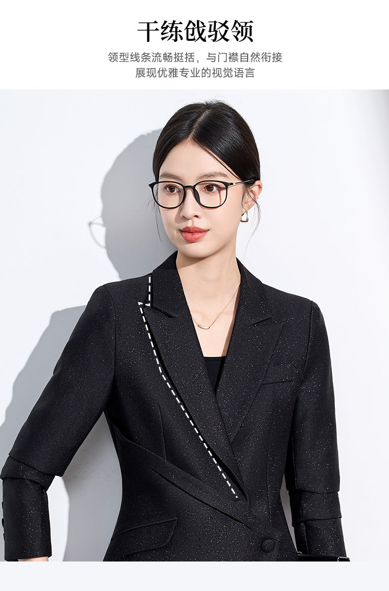 Cross-Border Women's Suit Set, New Design, Professional Formal Attire for Hotel and Beauty Salon Managers, Workwear Blazer