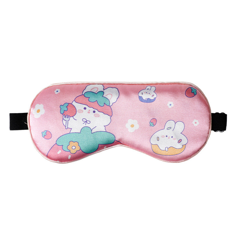 Double-Sided Imitation Silk Cartoon Children's Eye Mask, Customizable Patterns, Supports Cross-Border Export of Children's Eye Mask Customization