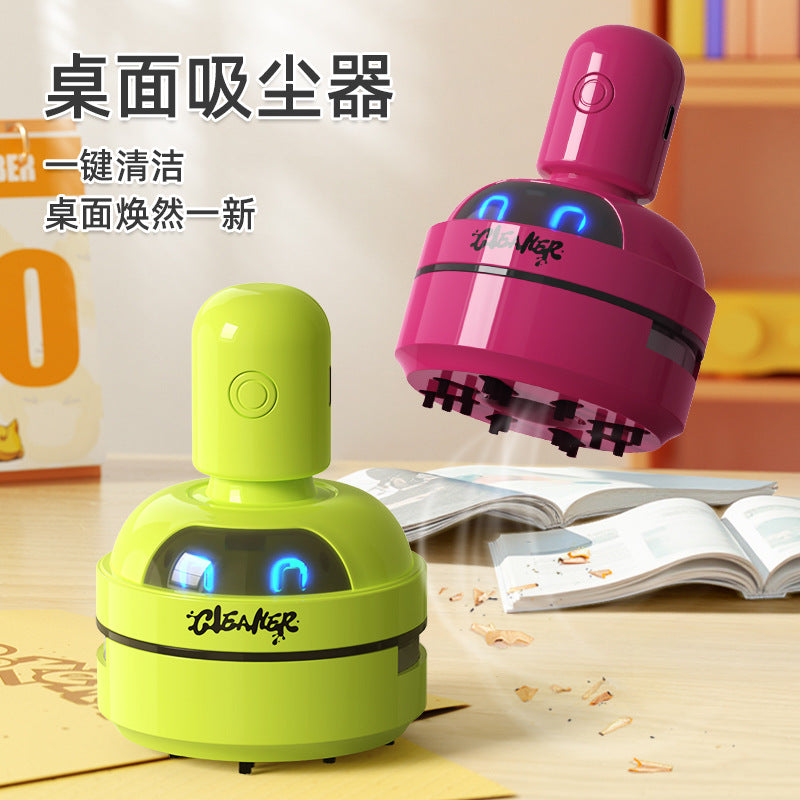 Cross-Border Desktop Vacuum Cleaner Student Mini Handheld Electric Suction Eraser Shavings Children's Cleaning Pencil Shavings Large Suction