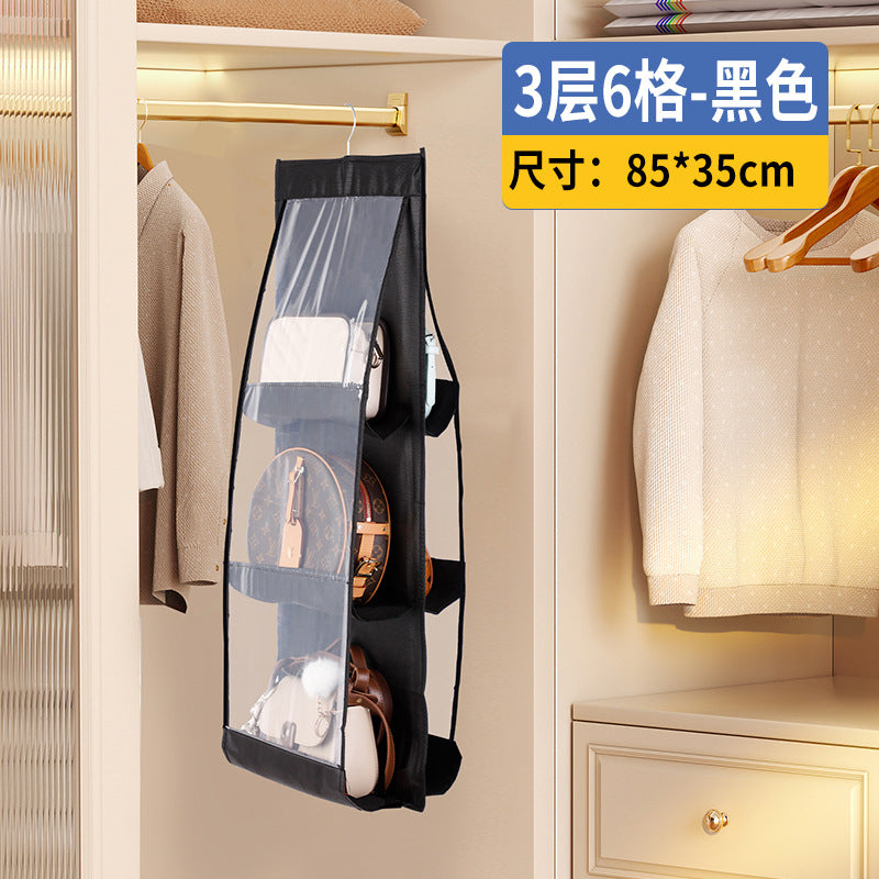 Bedroom Wardrobe Storage Bag Dust Bag Bag Storage Hanging Bag Hanging Eight Double-Sided Storage Six-Layer Storage Bag