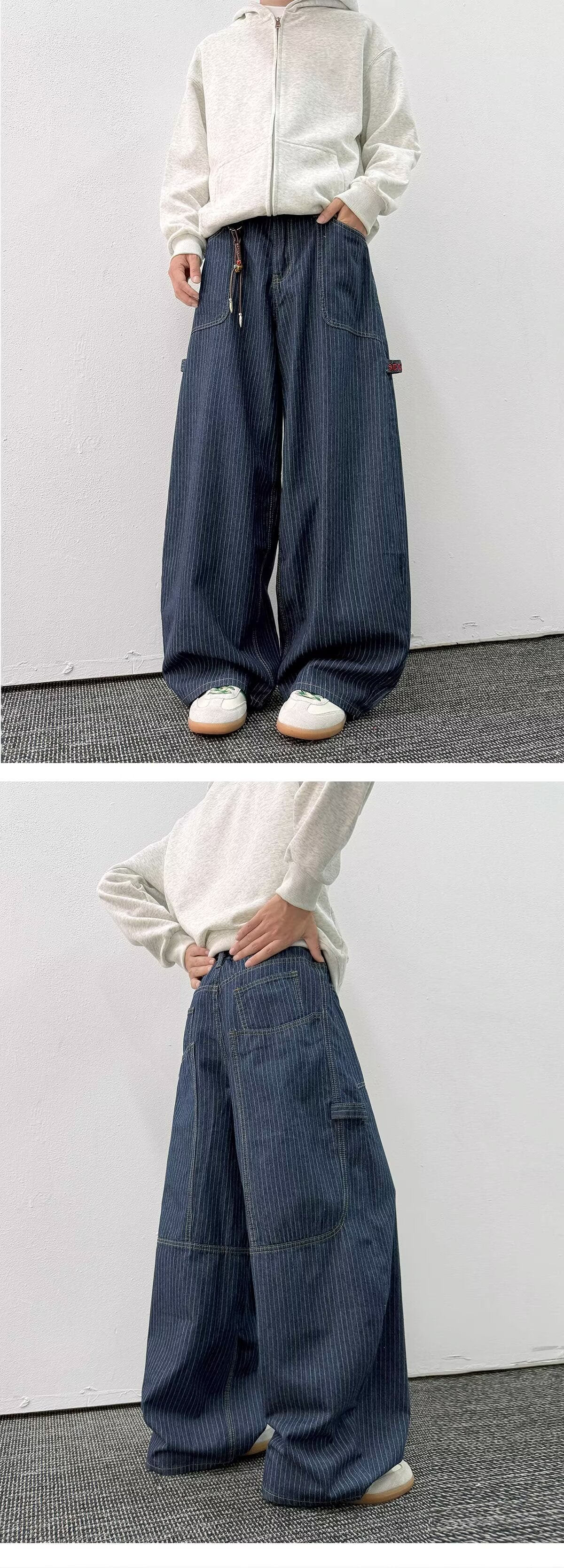 New Trendy Simple Versatile Popular Artistic New Casual Jeans Stylish Lazy Harajuku Japanese Style