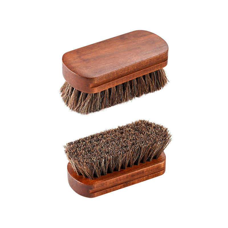 Full Horsehair Brush (Excluding Pp) for Leather Shoes, Used for Applying Shoe Polish, Polishing Leather, and Soft-Bristle Cleaning
