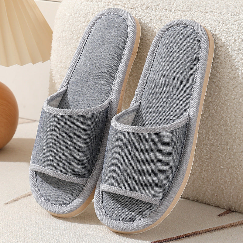 B&B Slippers Linen Hotel Disposable Slippers Beauty Salon Home Couple Men's Thickened Non-Slip Wholesale