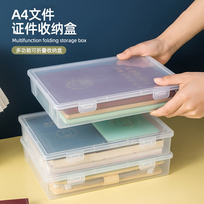 Document Storage Box for Home Use, Multifunctional Stationery, Certificate, Data, File, Card Holder, Household Registration Book Organizer, Magic Tool