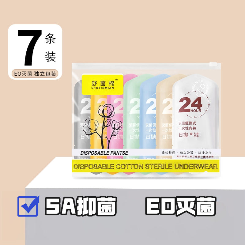Portable Underwear for Women, Daily Disposable Shorts, Travel and Business Trip Underwear, Daily Disposable Pants for Pregnant Women, Large Size