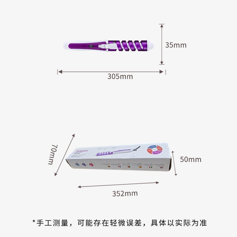 Cross-border explosions spiral anti-hot hair curling iron curling iron electric curling iron electric heating rod large curling pear flower hairdressing iron curling iron