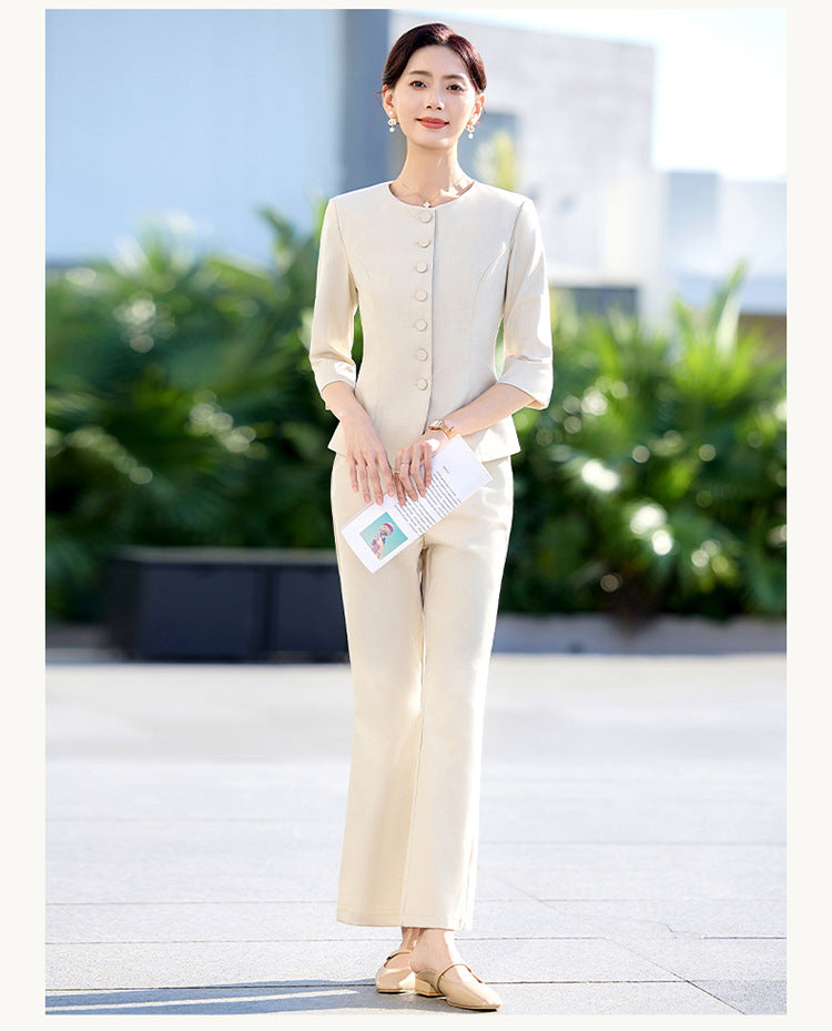 New Chinese Style Professional Skirt Classy Suit Suit for Women 2025 New Sales Workwear Conference Reception Work Clothes Summer