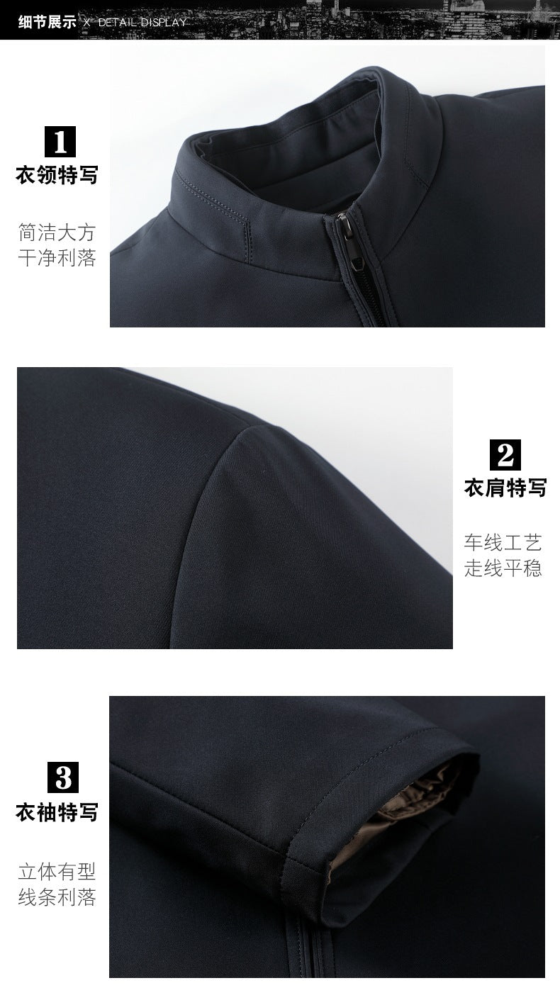 Casual Cotton-Padded Jacket for Small Men, Winter New Style, Dad's Stand-Up Collar Thickeneded Cotton-Padded Jacket, Middle-Aged Removable Liner Jacket