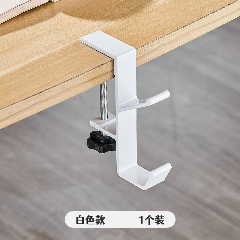Foldable Tableside Hook, Simple Space Aluminum Hook, Desktop Storage and Organization Hook, Creative Deskside Hook for Students