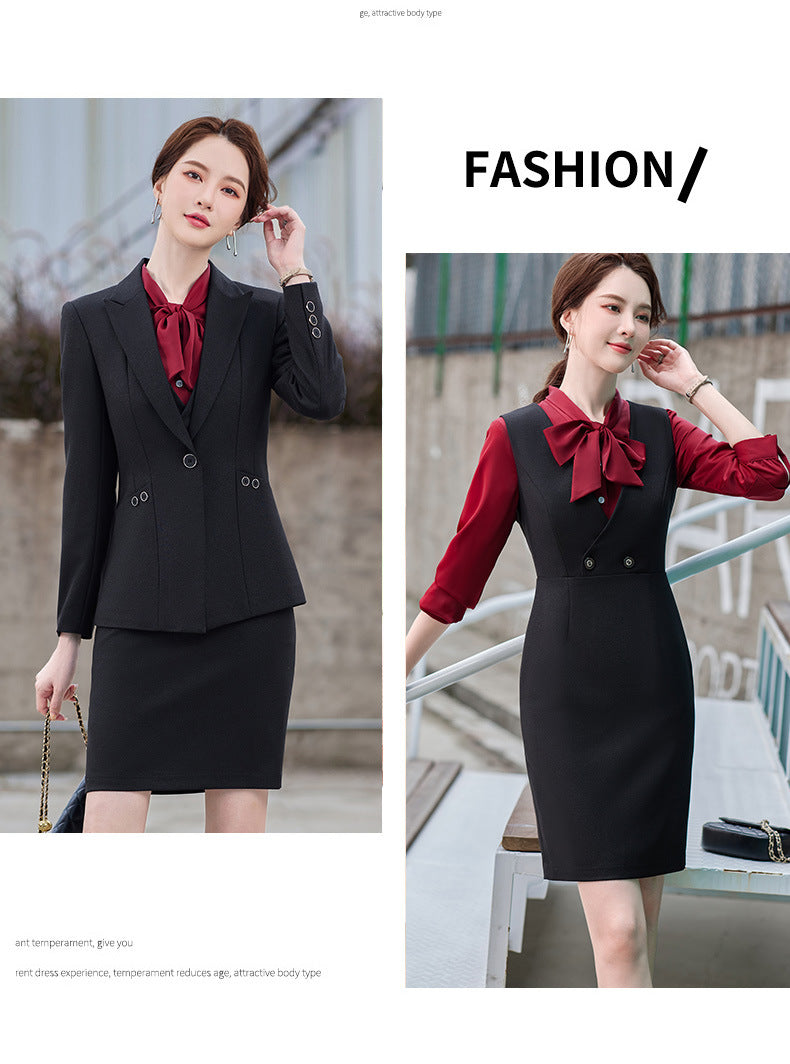 Amazon European and American Cross-Border Popular Commuter Foreign Trade Women's Blazer Professional Pants Dress Two-Piece Suit