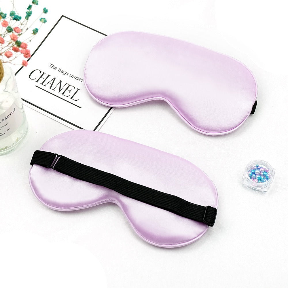Cross-Border Wholesale Imitation Silk Eye Mask, Light-Blocking, Non-Pressing on the Eyes, Travel and Sleeping Eye Mask, Breathable Sleep Eye Mask, Adjustable