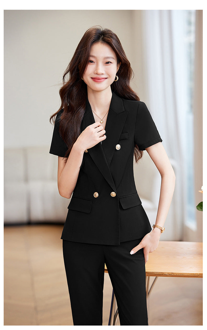 Black Slim Business Suit suit Jacket Female Student Civil Servant Interview Hotel Manager Dress Overalls