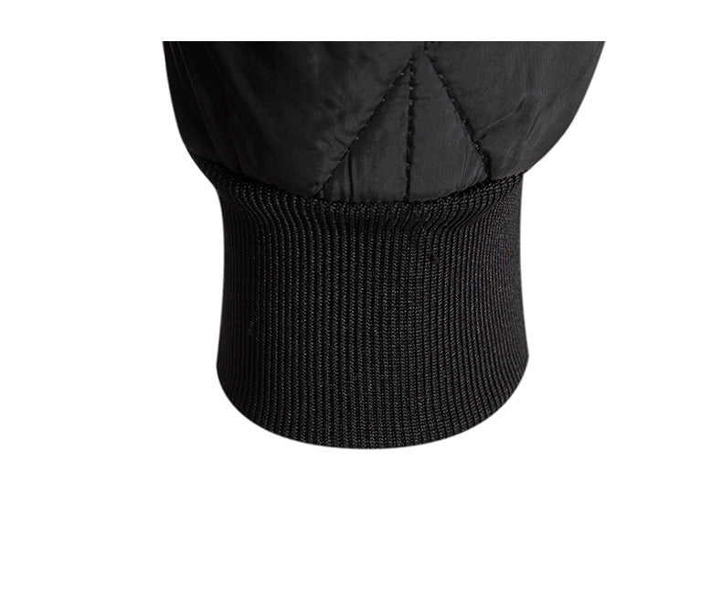 Cross-border winter fleece-lined thickened sweater plus size baseball collar zipper cotton-padded coat cardigan long sleeve warm sweater