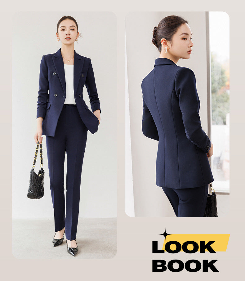 Cross-Border Women's Business Suit, Professional Attire for Interviews, College Student Blazer, Hotel High-End Elegant Workwear