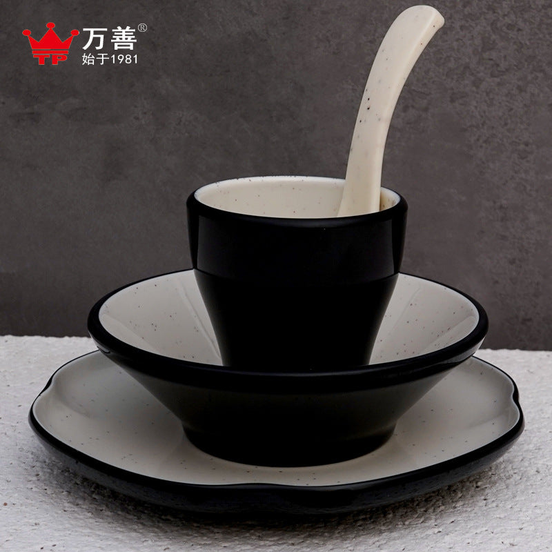 Buffet Tripe Plate Dishes and Dinnerware Mealamine Vegetable Barrel Snacks Cold Dishes Square Plate Hot Pot Shop Special Barbecue Plate
