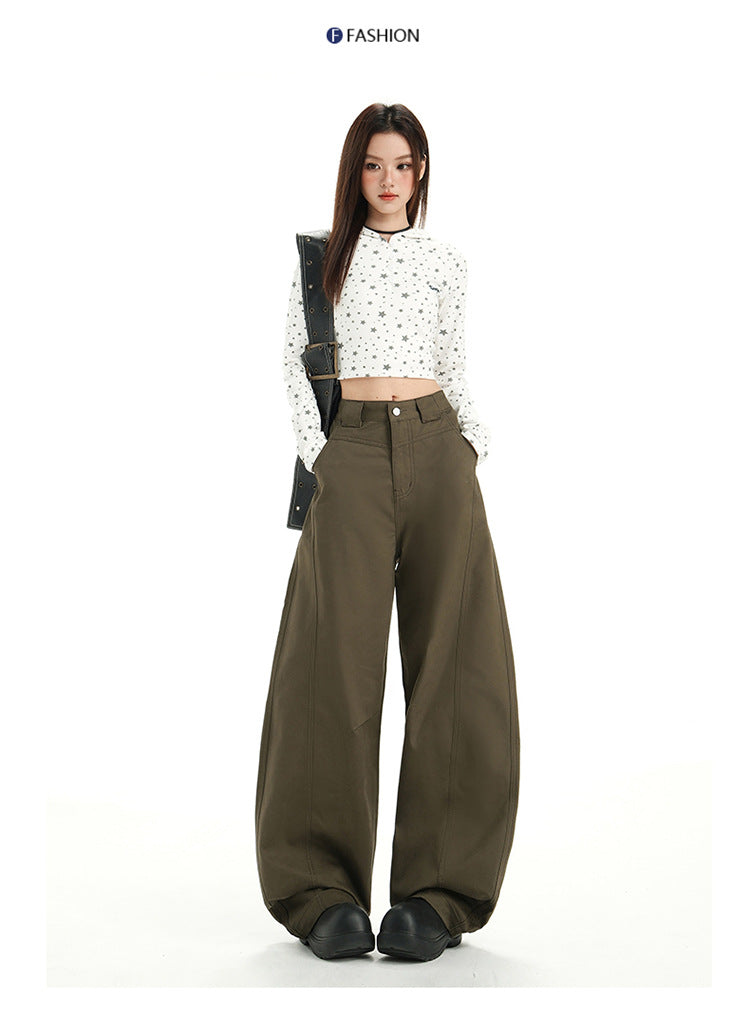 Raccoon House # Wizard of oz 2025 Early Autumn New Fashion High-Waisted Casual Versatile Cargo Pants Women's Casual Jeans