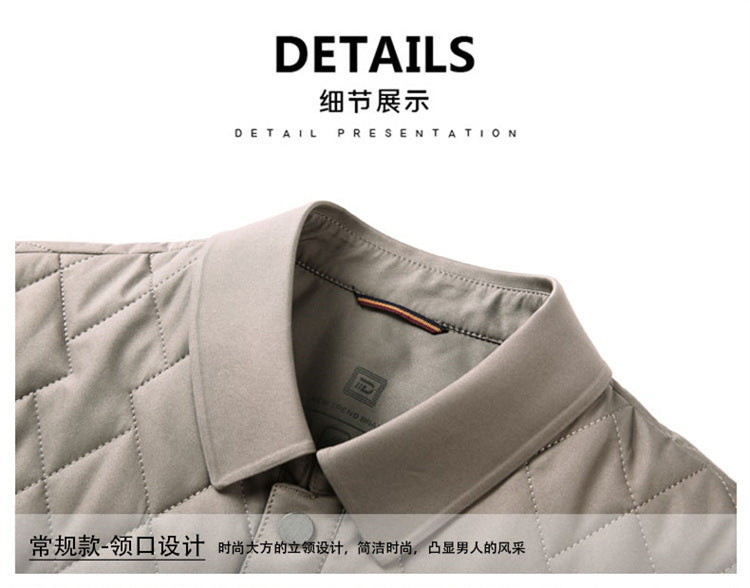 24 Winter Men's Cotton Jacket for Young and Middle-Aged, Casual Trendy Warm Silk Cotton Coat, Casual Outerwear for Men