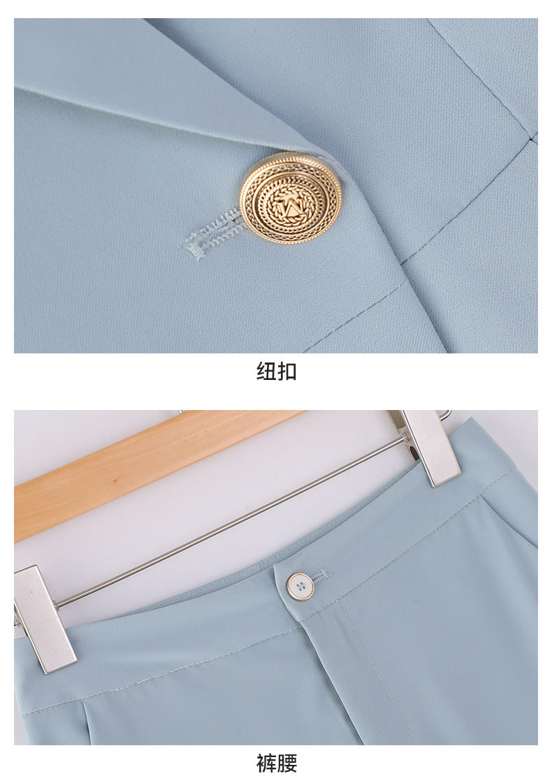 Cross-Border Professional Suit Set for Women, New Summer Manager Formal Wear, Interview High-End Short-Sleeved Thin Work Clothes for Spring