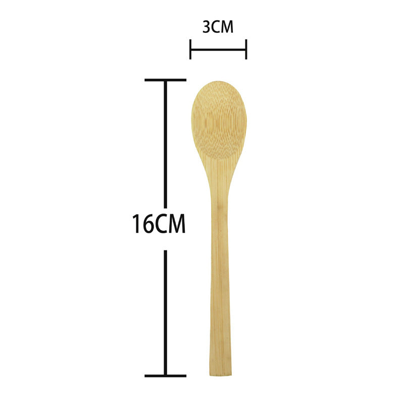 Factory cross-border selling bamboo tableware portable suit bamboo knife bamboo fork bamboo spoon cloth bag l bamboo tableware suit wholesale