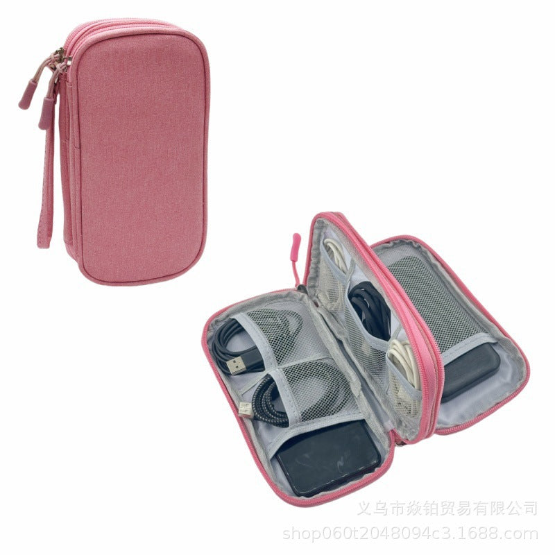 Portable Power Bank Data Cable Storage Bag Mobile Power Supply Cloth Bag Hard Drive Mobile Phone Box Multi-Functional Protective Case