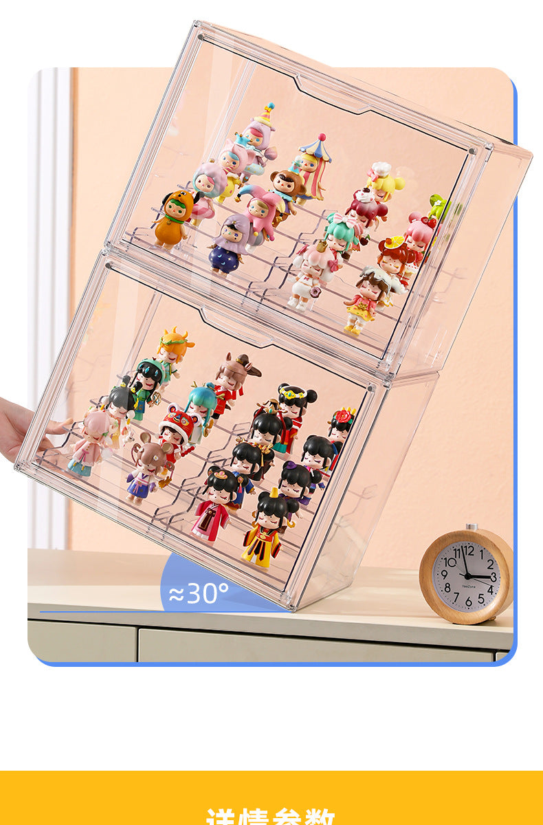 Blind Box Storage Display Stand Desktop Transparent Dustproof Acrylic Lego Bubble Mate Storage Cabinet Hand Display Box