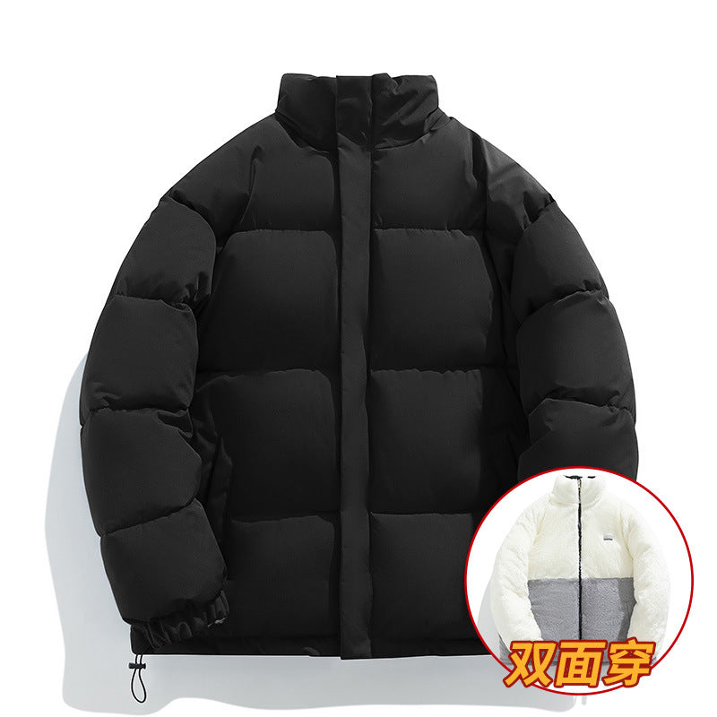 Men's Winter New Cotton Coat with Lamb Fleece, Thickened Couple's Stand Collar Casual Trendy Cotton Jacket Manufacturer