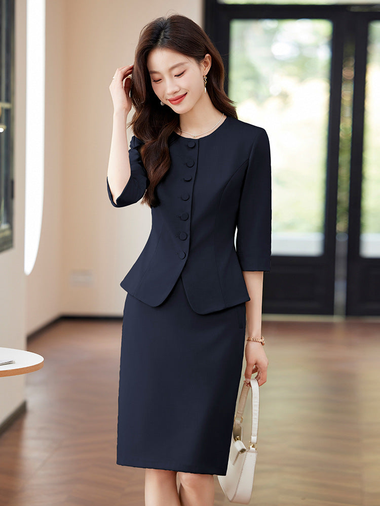 New Chinese Style Professional Skirt Classy Suit Suit for Women 2025 New Sales Workwear Conference Reception Work Clothes Summer