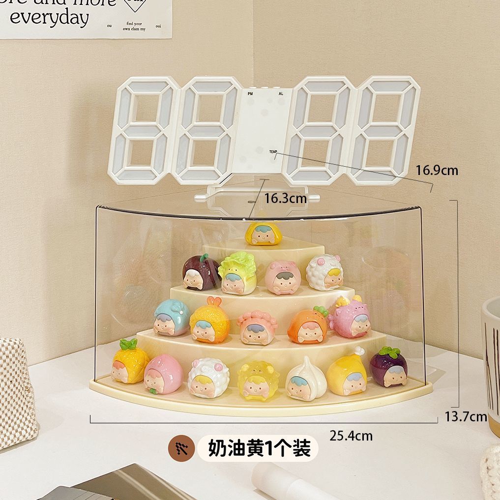 Cute Grain Wall Corner Bubble Mate Box Blind Box Display Rack Storage Ornaments Hand Display Cabinet Acrylic Transparent Dustproof