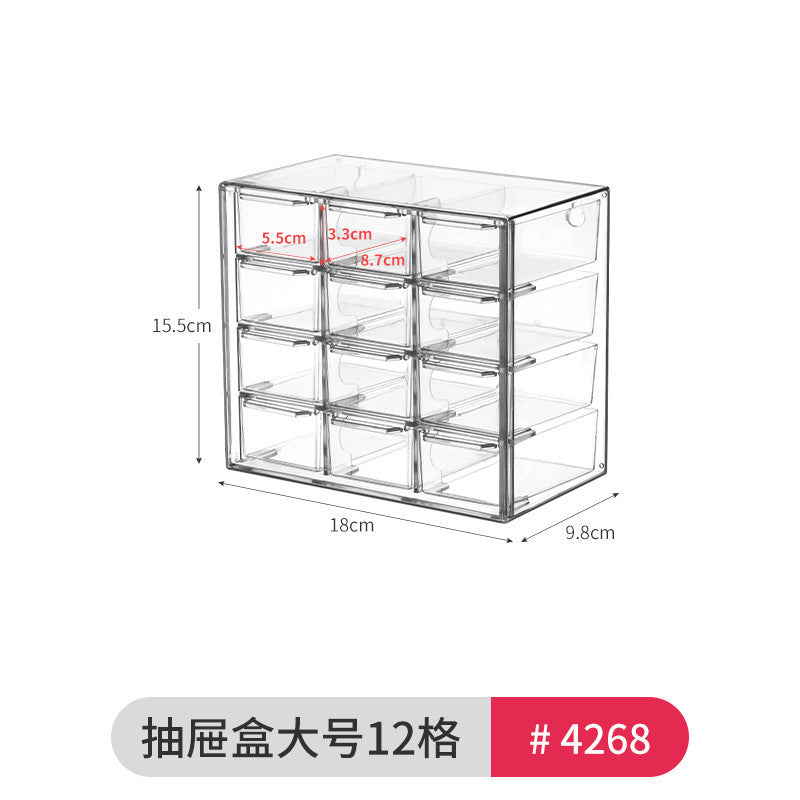 Mirror Cabinet Storage Box Bathroom Cosmetics Storage Rack Dressing Table Skin Care Product Mask Bathroom Desktop Organization Box