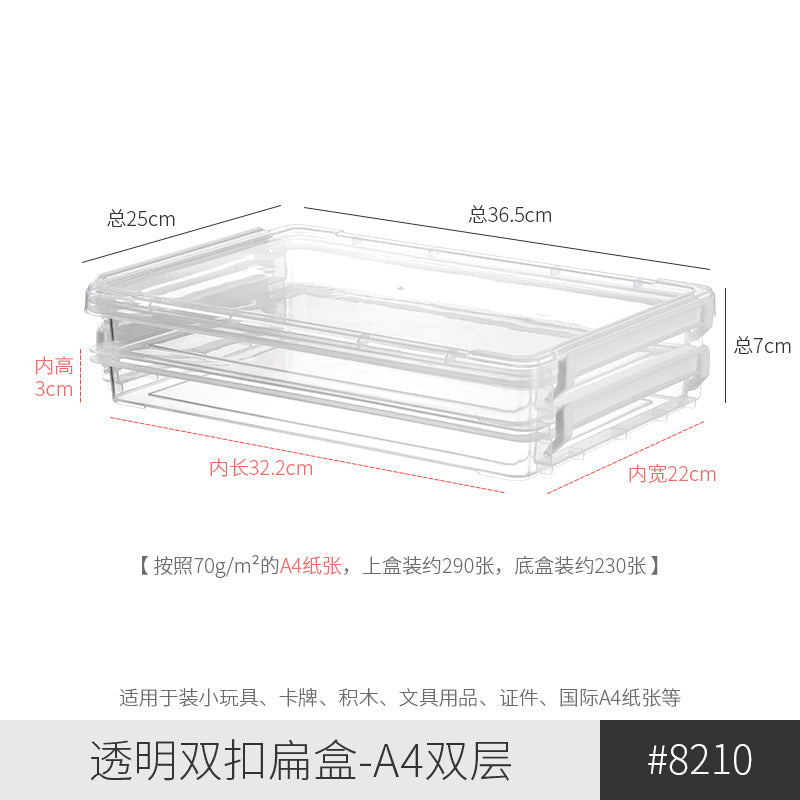 [Special Offer] Transparent Storage Box Flip-Top Organizer Multi-Purpose Square Storage Box Miscellaneous Box 20 Sizes