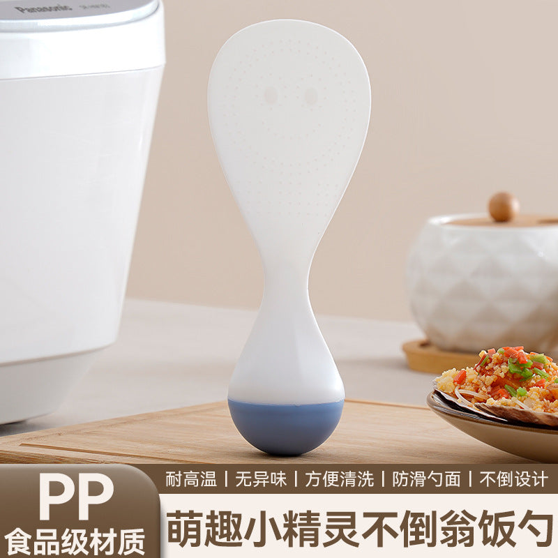 Roly-Poly Non-Stick Rice Spoon Can Stand up and Withstand High Temperatures for Household Kitchen Rice Cookers to Serve Rice and Rice Scoops