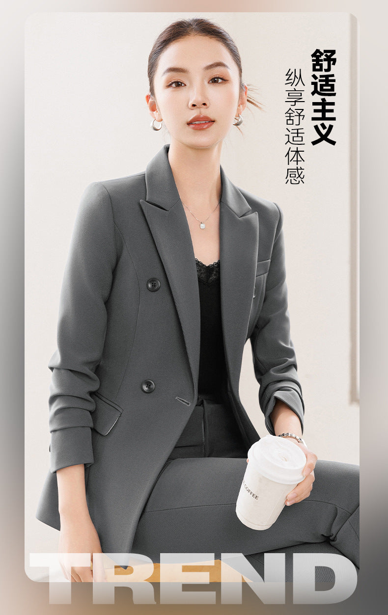 Cross-Border Women's Business Suit, Professional Attire for Interviews, College Student Blazer, Hotel High-End Elegant Workwear