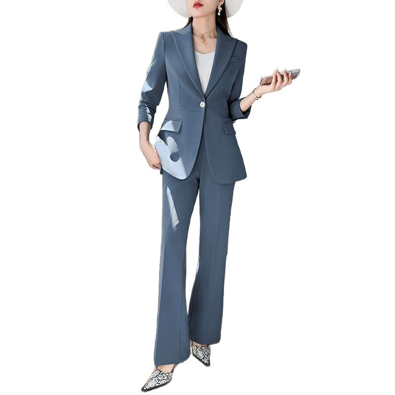 Fashionable Ancora Red Suit Suit Women's 2025 Autumn New Commuting Professional Work Clothes Slim Suit Two-Piece Set