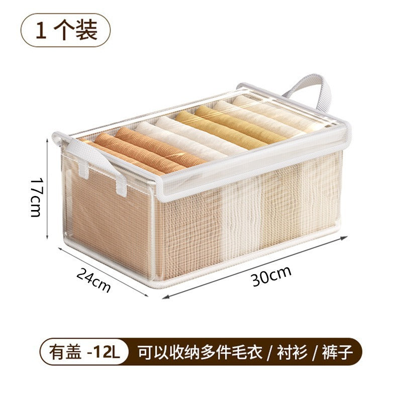 Large-Capacity Steel Frame Support Pvc Clip Mesh Cloth Transparent Clothes Storage Box Foldableable Household Multi-Functional Storage Box