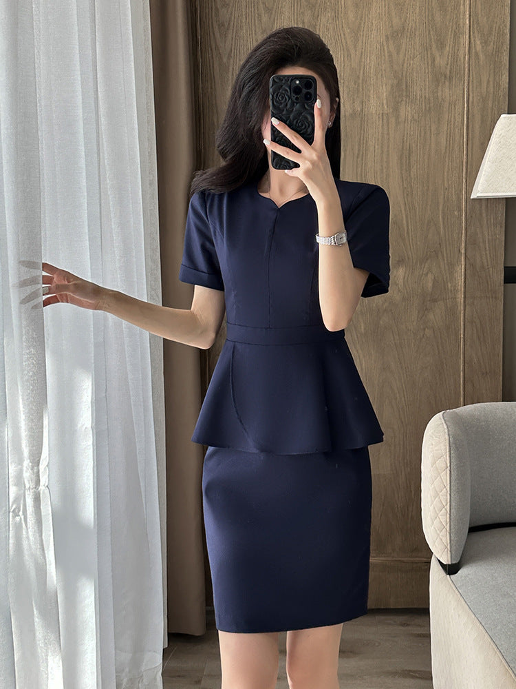 Professional Suit Suit for Women 2025 New Summer Thin Classy Elegant Beauty Salon Jewelry Store Front Desk Work Clothes