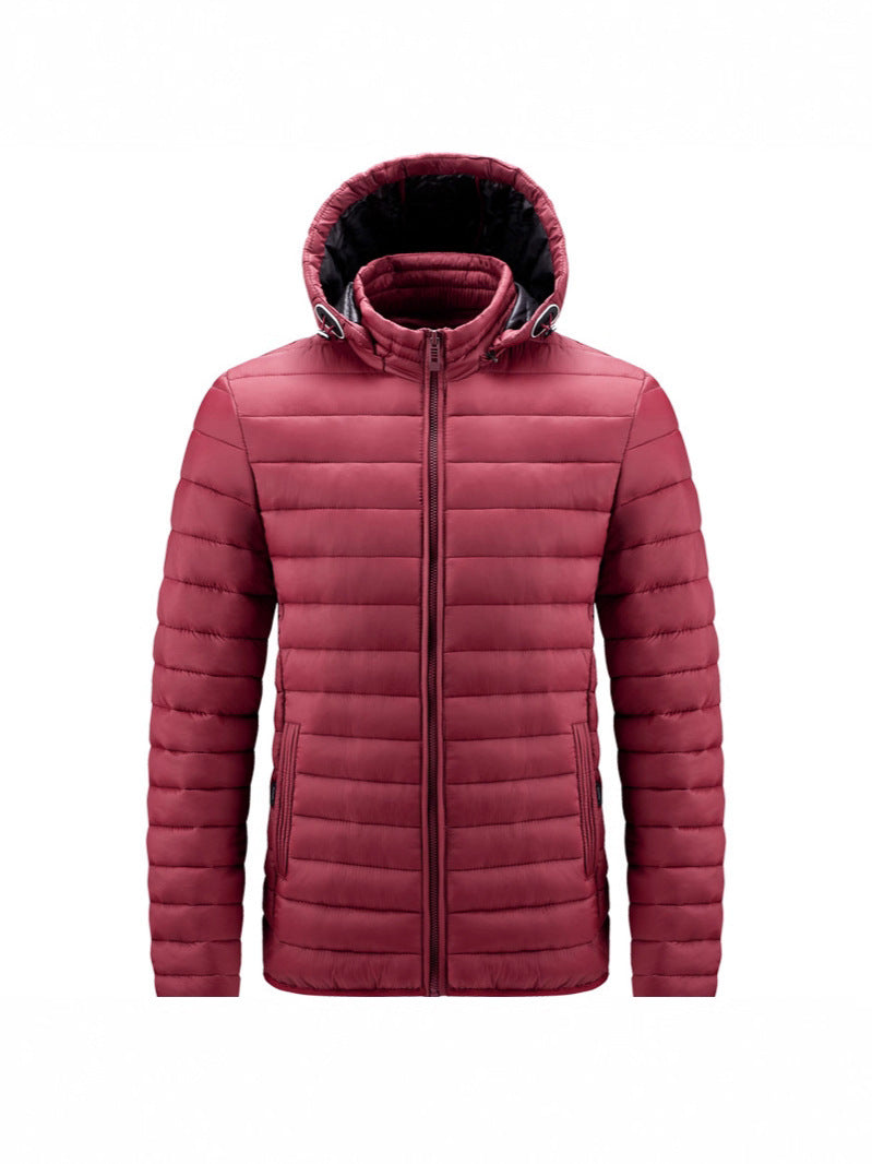 2025 Autumn/Winter Ribbed Jacket with Zipper, Detachable Hood, Men's Cross-Border E-Commerce Dropshipping, 2025 New Model