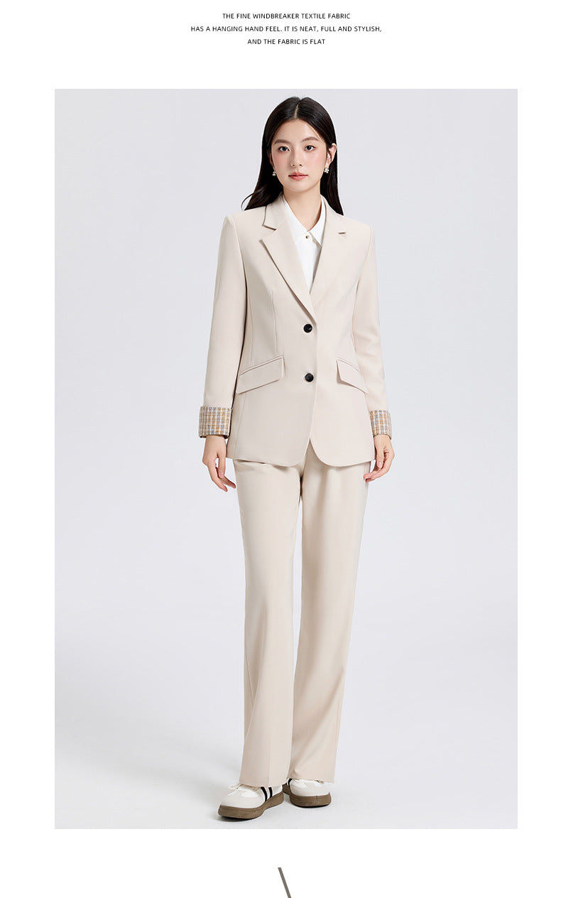 Cross-Border Professional Women's Suit Set, High-End Elegant Business Attire, Sophisticated Look for College Students' Interviews, Formal Suit Jacket