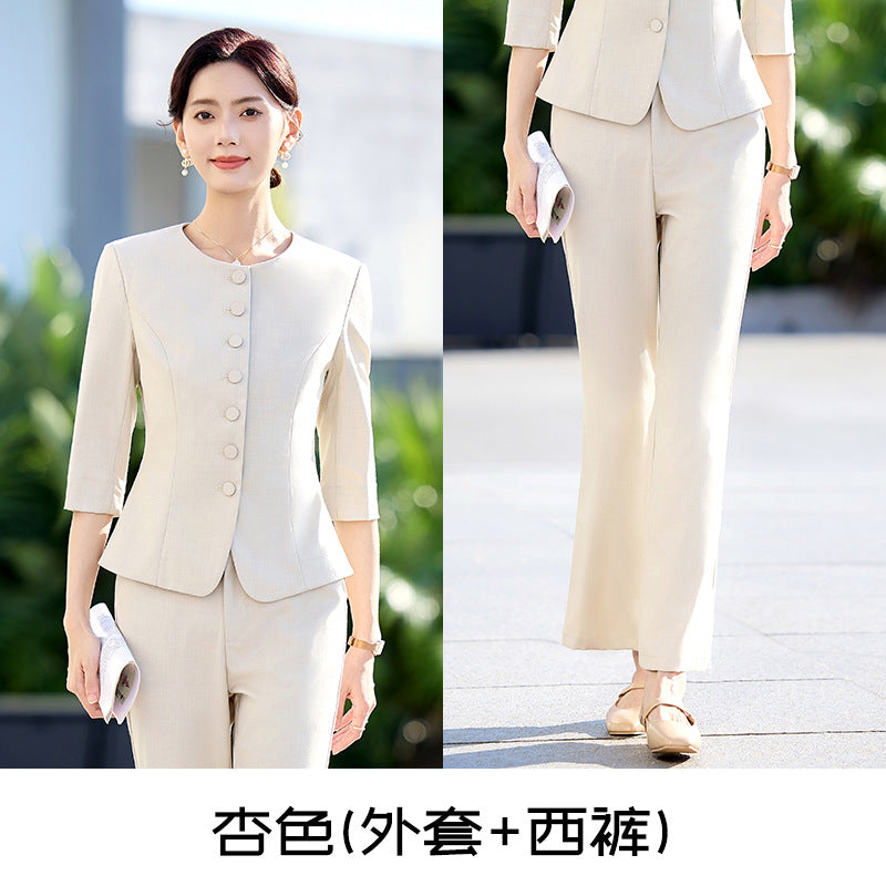 New Chinese Style Professional Skirt Classy Suit Suit for Women 2025 New Sales Workwear Conference Reception Work Clothes Summer