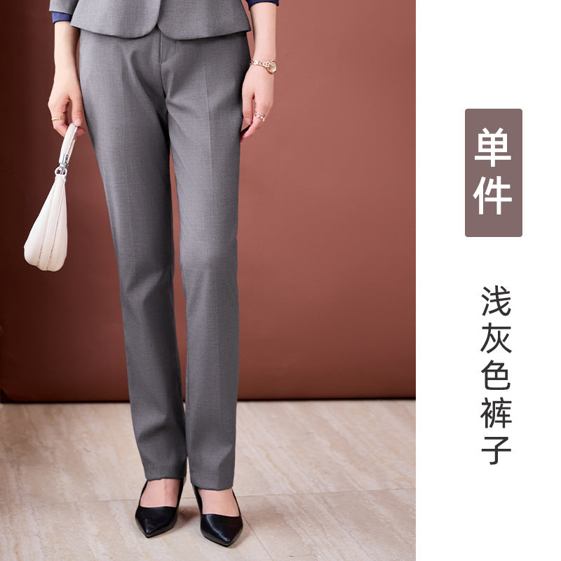 Gray Suit Suit for Women 2025 New Spring & Fall High-End Business Attire Formal Hotel Front Desk Manager Work Clothes